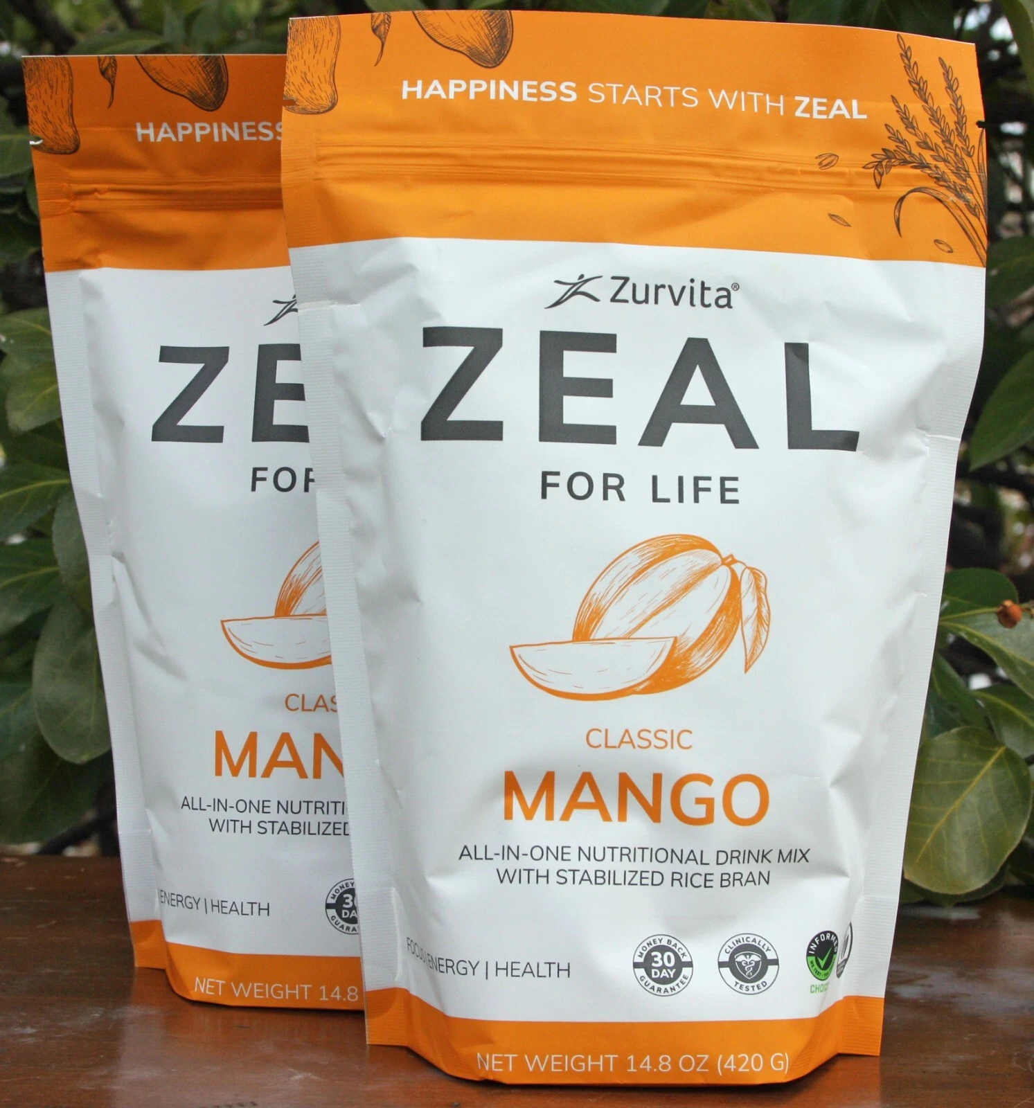 *2-Pack* Zurvita Zeal 30-Day Wellness Bag, Classic Mango
