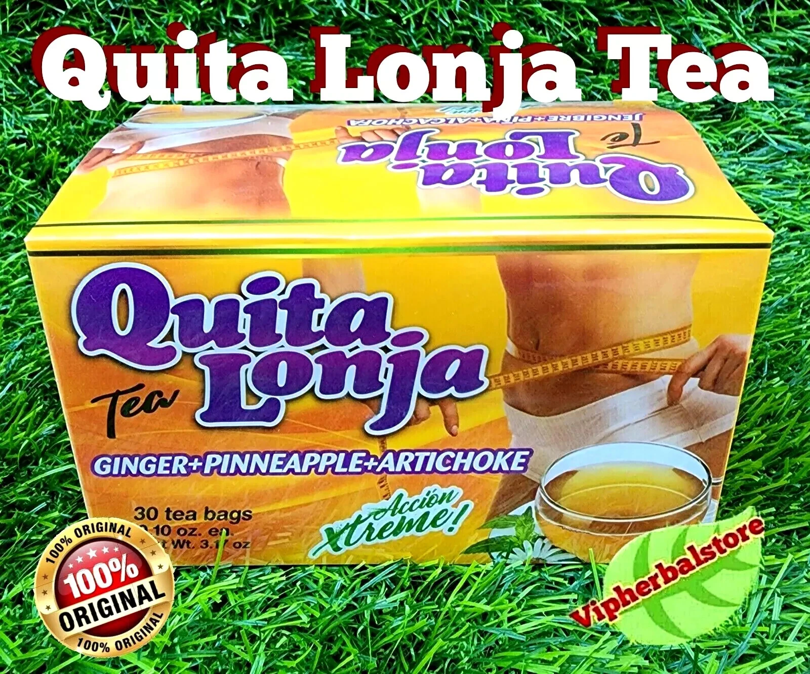Te quita lonja Tea ✅ Ginger Root + Artichoke Accion Xtreme!! 30 Bags 3 grs each