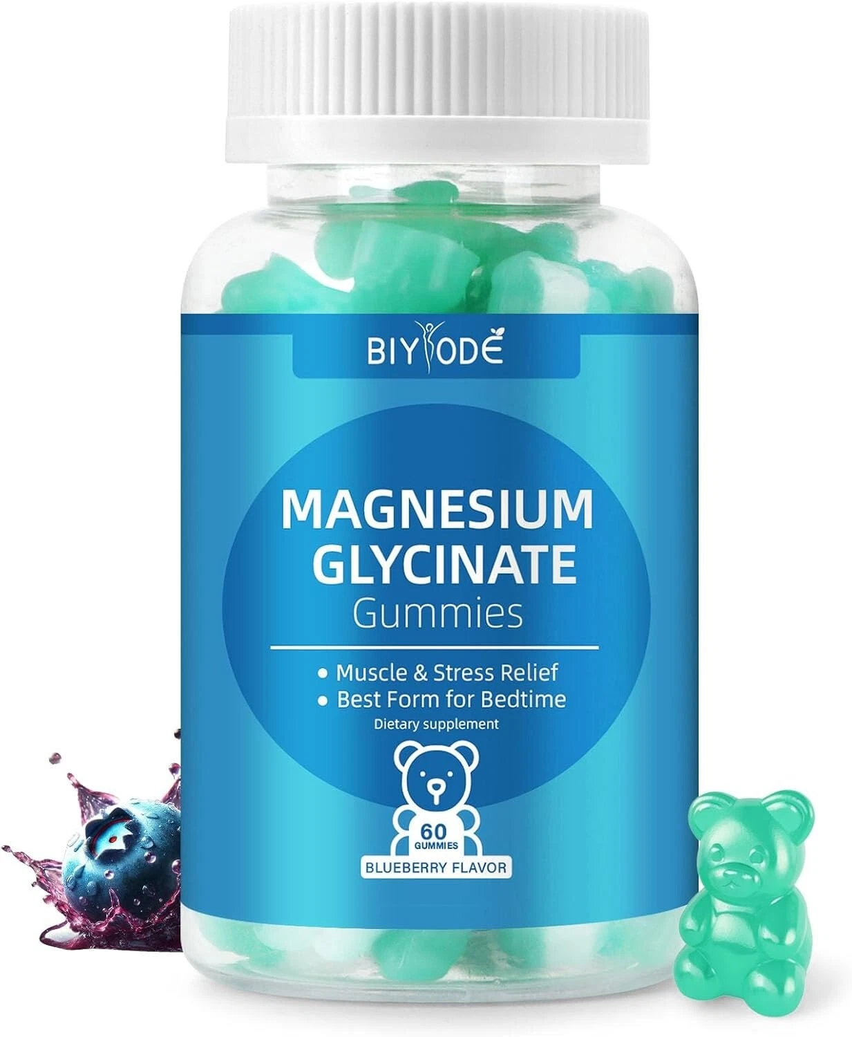 Magnesium Glycinate Gummies 500mg, Sugar-Free for Adults & Kids, Magnesium