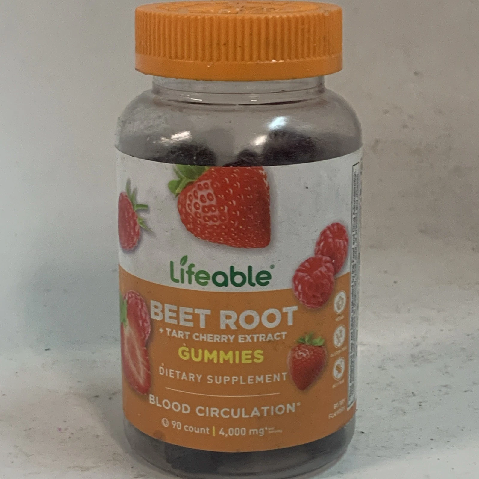 Lifeable Beet Root Gummies - Great Tasting Berry Flavor Gummy - 90 Count Exp2026
