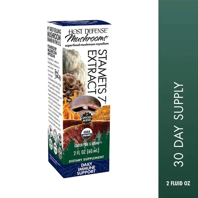 Host Defense Stamets 7 Extract 2 Oz Organic Immune Support Fungi Perfecti