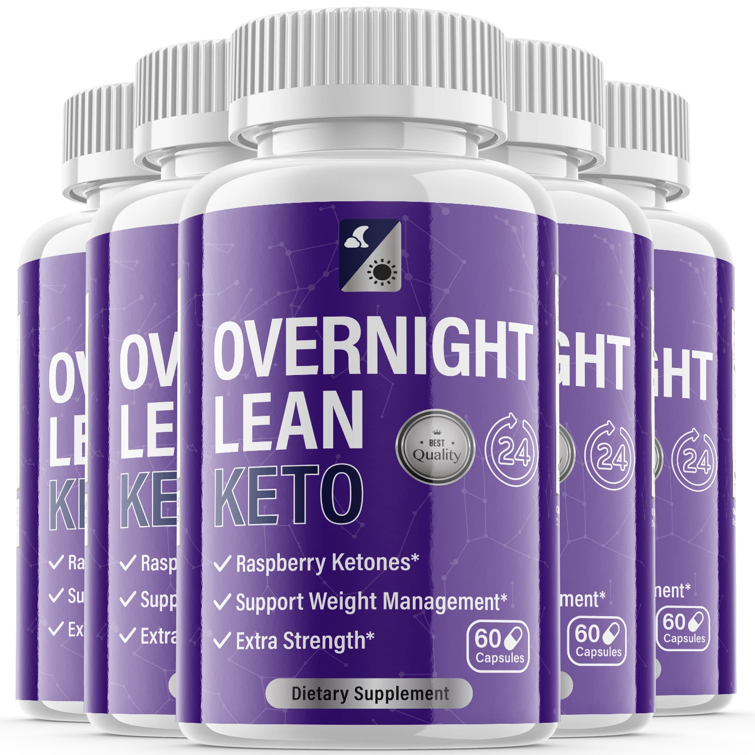 (5 Pack) Overnight Lean Keto Pills - Overnight Lean For Weight Loss - 300 Pills
