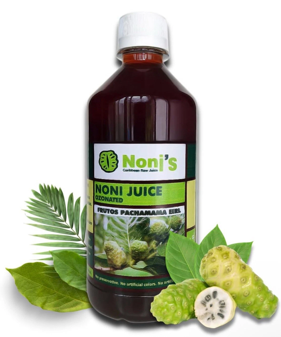 Noni Juice Organic 100% Pure – Cold Pressed & Ozonated, 2 Bottles, 16oz Each