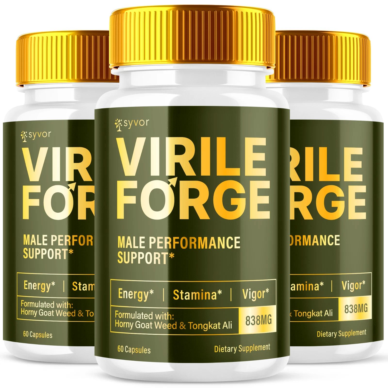 Virile Forge Advanced Supplement for Men with Natural Ingredients 180 Capsules