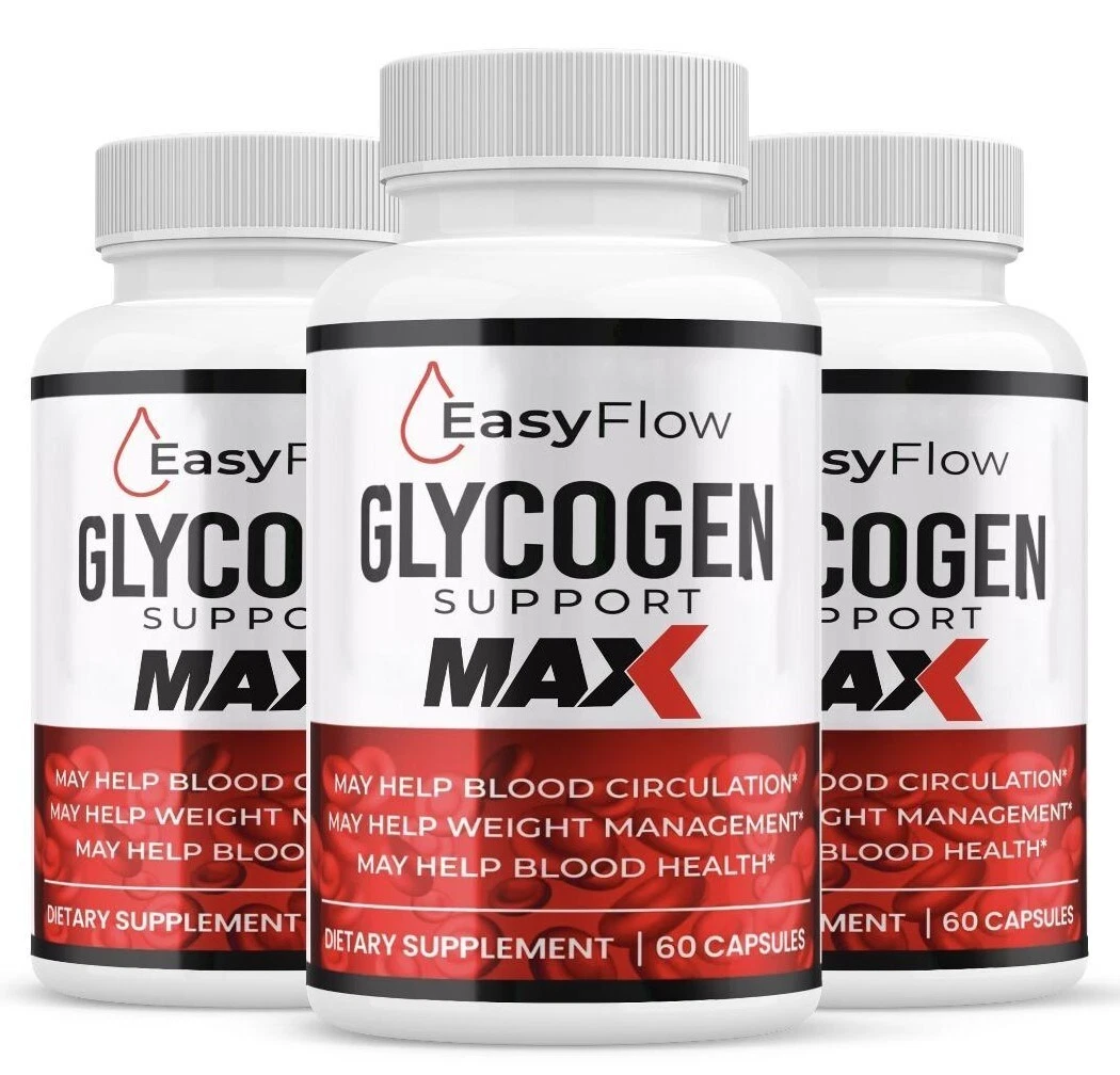 EasyFlow Glycogen MAX Support Pills, Easy Flow Capsules Blood Support (3 Pack)