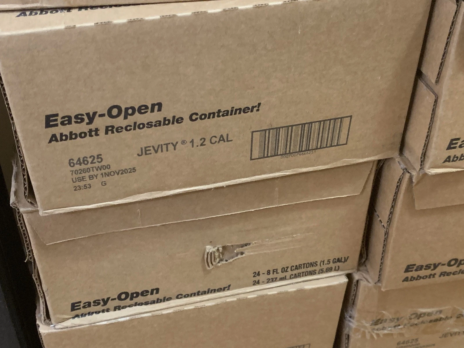 24 PACK Jevity 1.2 Cal Formula w/ Fiber, Abbott 64625, 8oz use by November 2025