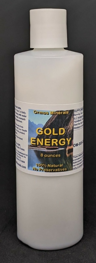 Gold Energy Ormus Mental Health Clarity Vision Support Immunity Sinus 8oz