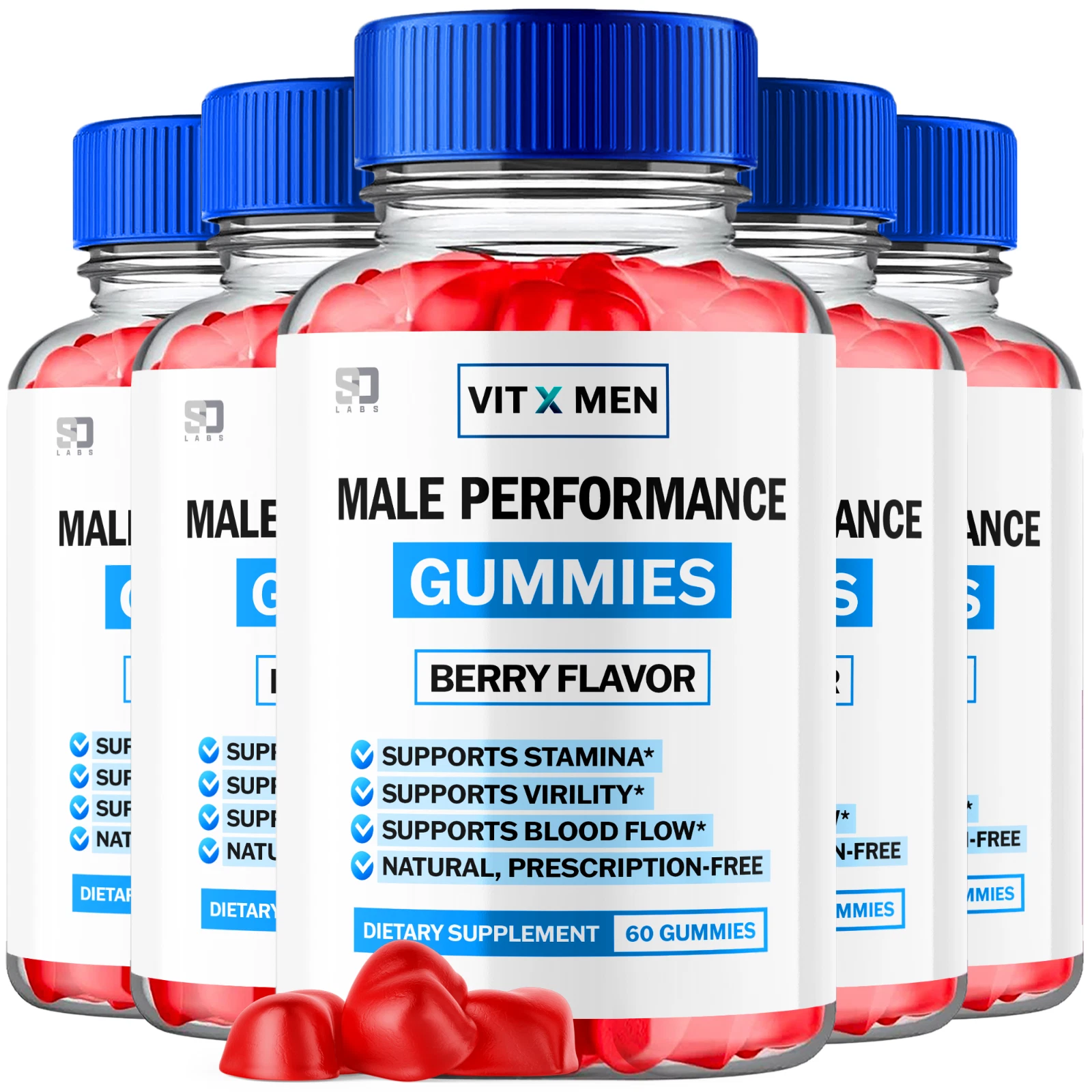 (5 Pack) VitXMen Gummies For Men - Advanced Formula Vitamin Supplement 300 Gums