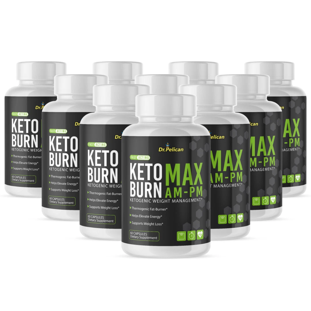 Keto Burn MAX AM-PM- Keto & Weight Support- 10 Bottles- 600 Capsules
