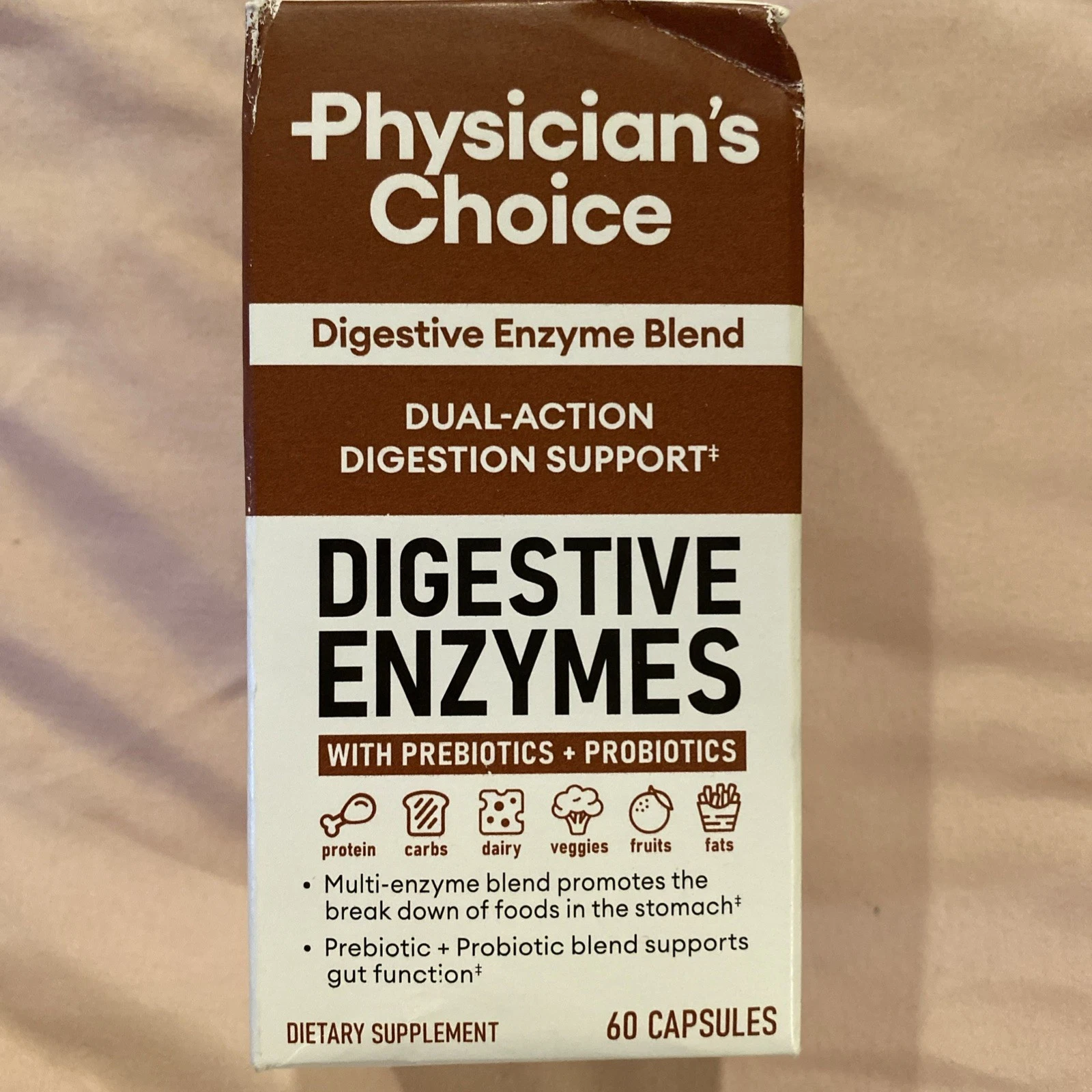 Physician's Choice DIGESTIVE ENZYMES - 60 Capsules - Probiotic Physicians 3/26