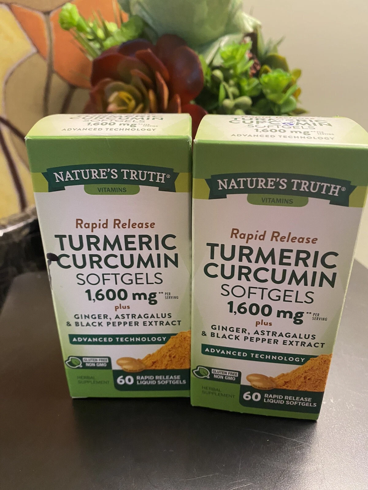 Nature's Truth Turmeric Curcumin 1600mg 60 Softgels Exp 12/26 NIB 2 Available