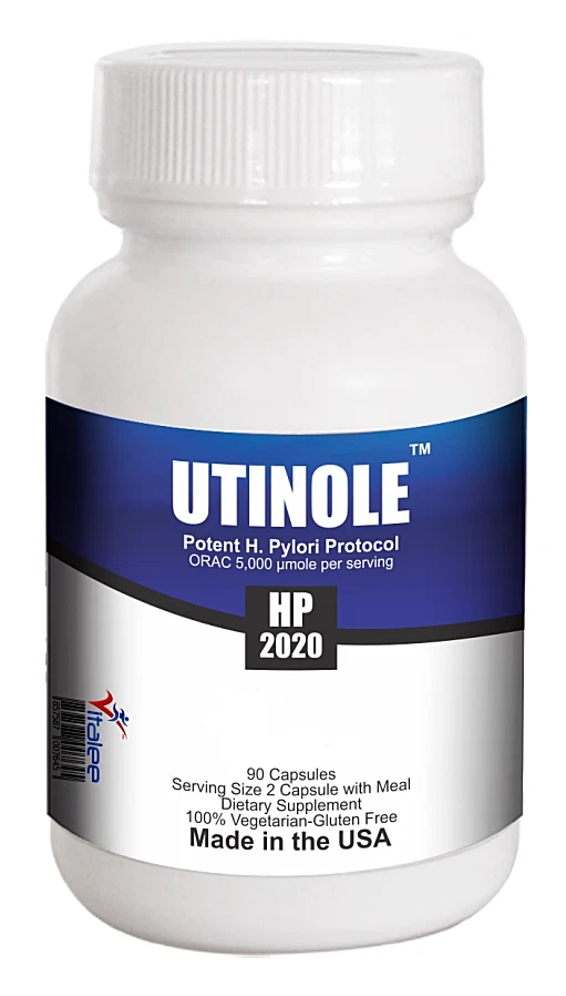 Utinole HP 2020-Potent Helicobacter Pylori & Duodenal Ulcers Helper (Caps 60ct)