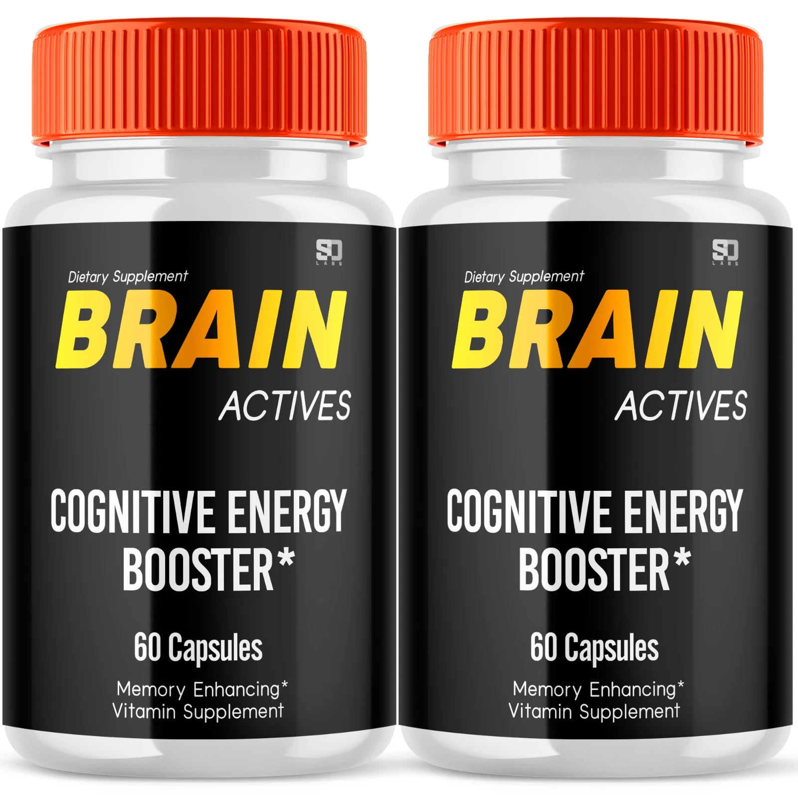 Brain Actives - Nootropic Supplement Cognitive Support Supplement (2 Pack)