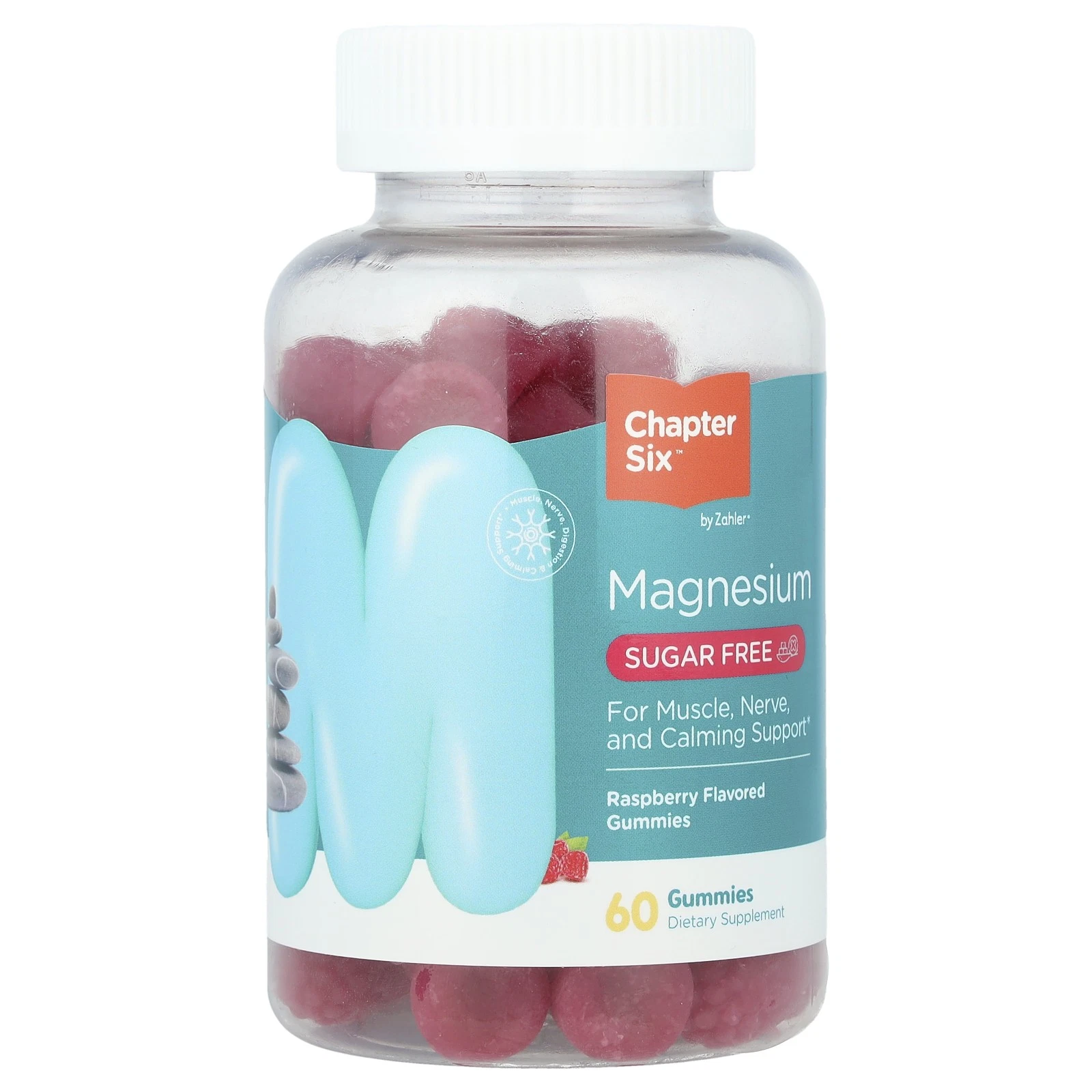 Magnesium Gummies, Sugar Free, Raspberry, 60 Gummies (100 mg per Gummy)