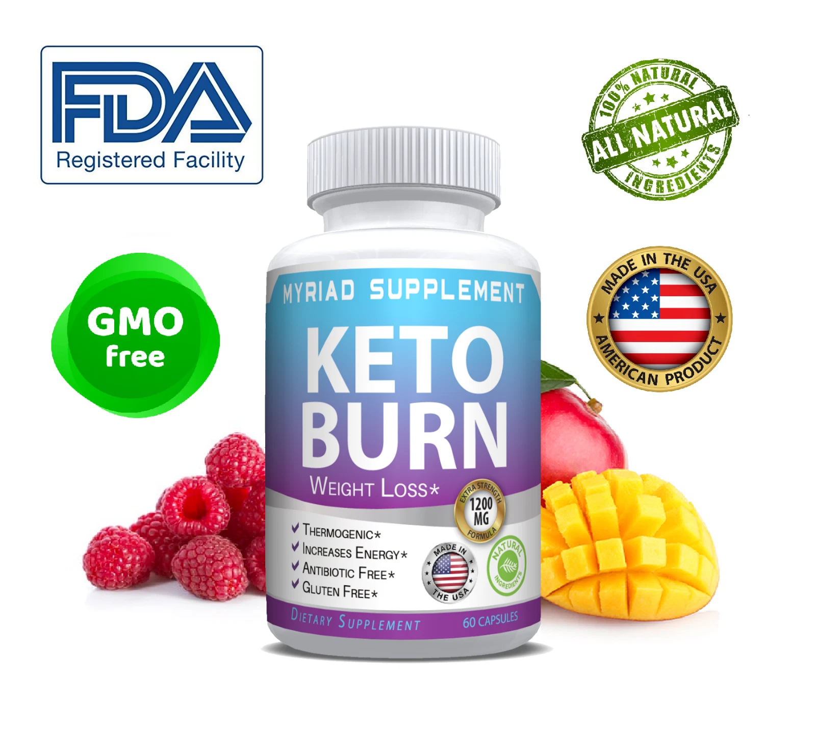 Advanced Keto BURN Diet Pills STRONG 1200 MG Ketosis Weight Loss Supplements