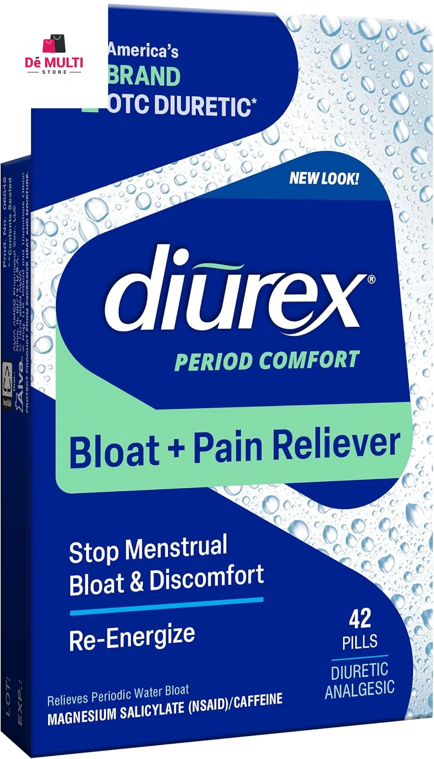 Water Pills + Pain Relief - Relieve Water Bloat, Cramps, & Fatigue - 42 Count