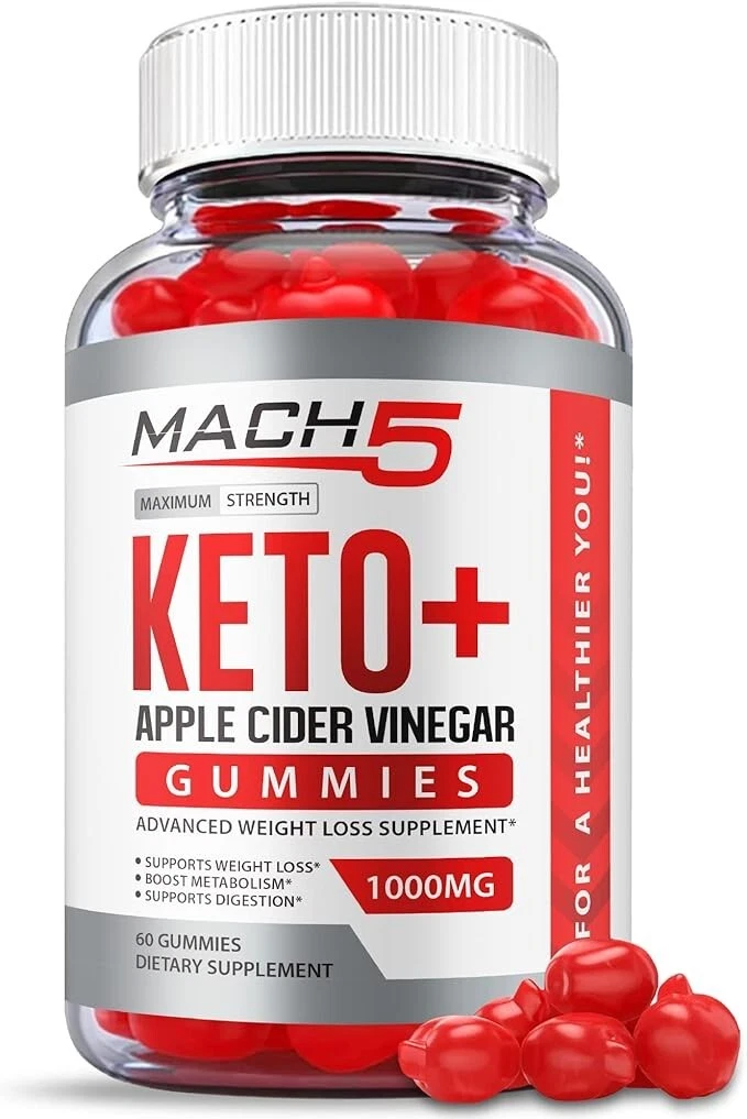 Mach5 ACV Keto + Apple Cider Vinegar Gummies Weight Loss Supplement (60 Gummies)