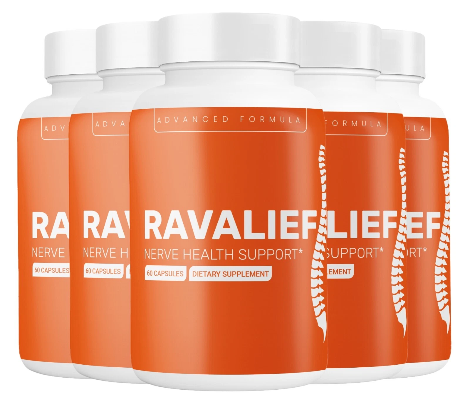 Ravalief Advanced Nerve Health Support Pills Natural Vitamin Supplement (5 Pack)