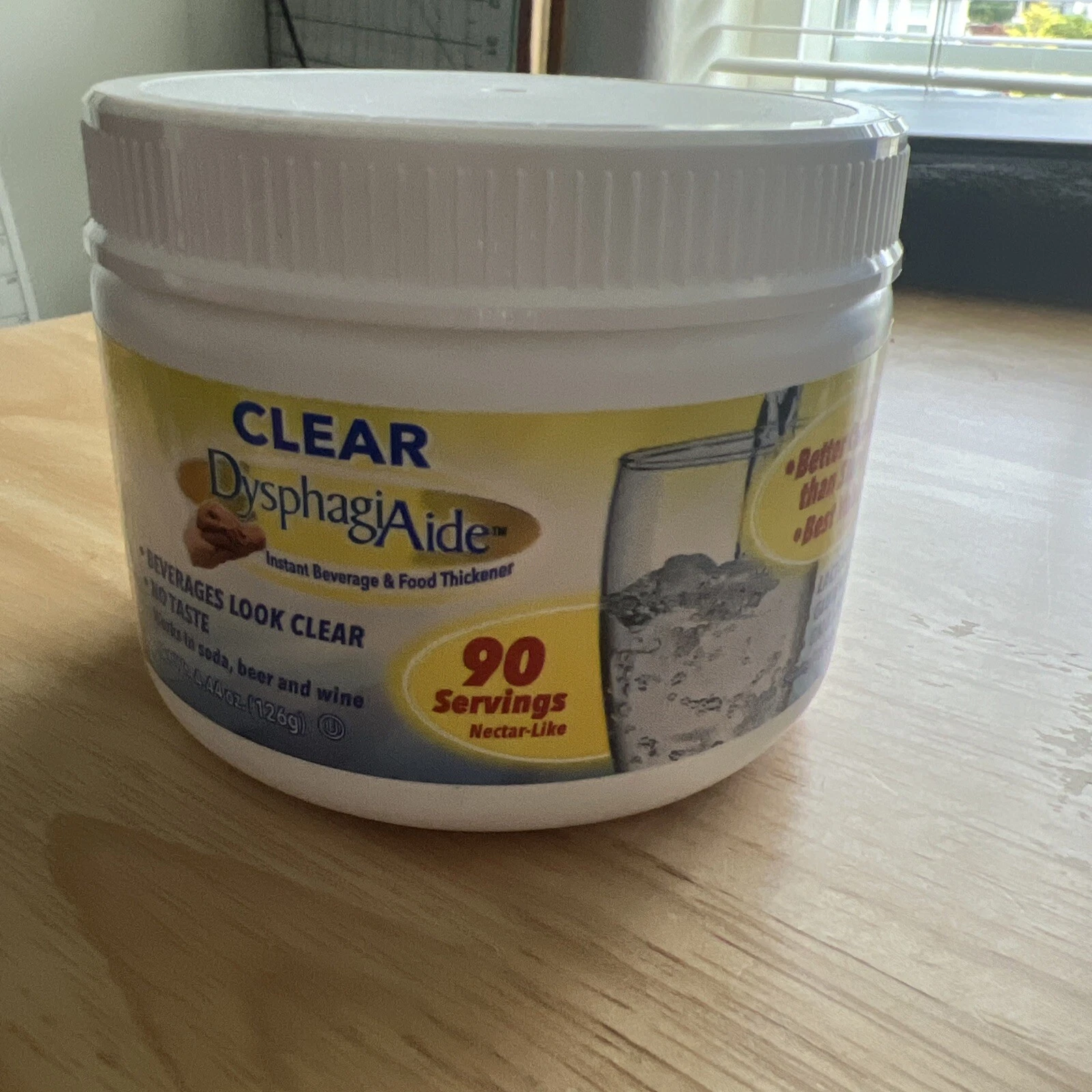 Clear Dysphagiaide Instant Beverage & Food Thickener Powder 90 Serv. FREE SHIP