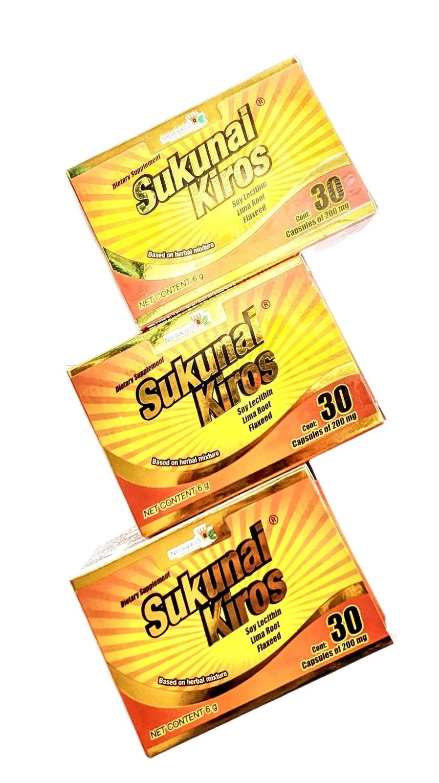 3 Pack! Sukunai Kiros Original 30 Capsules