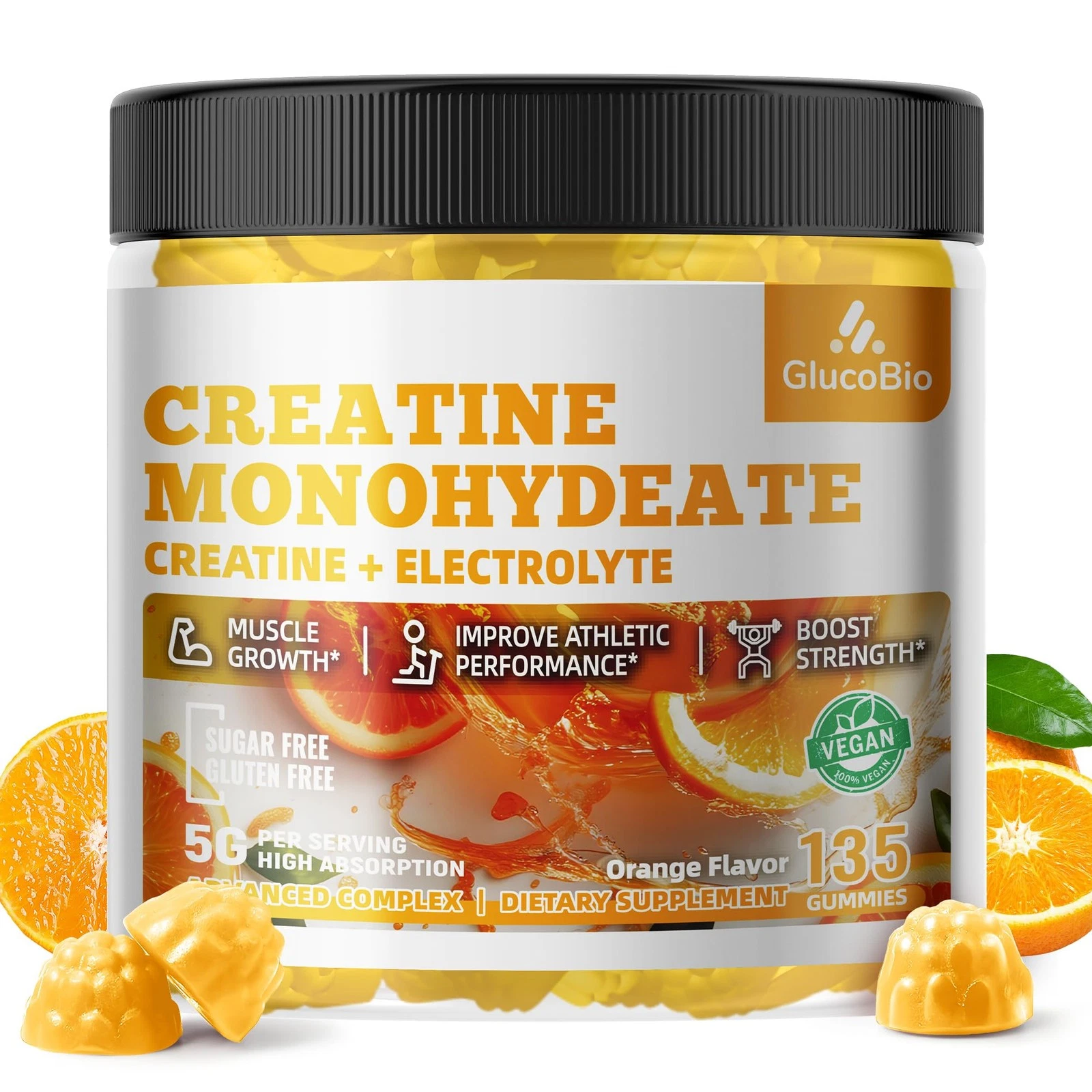 Creatine Monohydrate Gummies (5g) – Pre-Workout Energy & Muscle Growth Suppor...