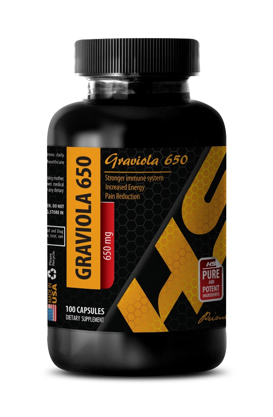 graviola capsules - GRAVIOLA - soursop capsules - 1 Bottle 100 Capsules