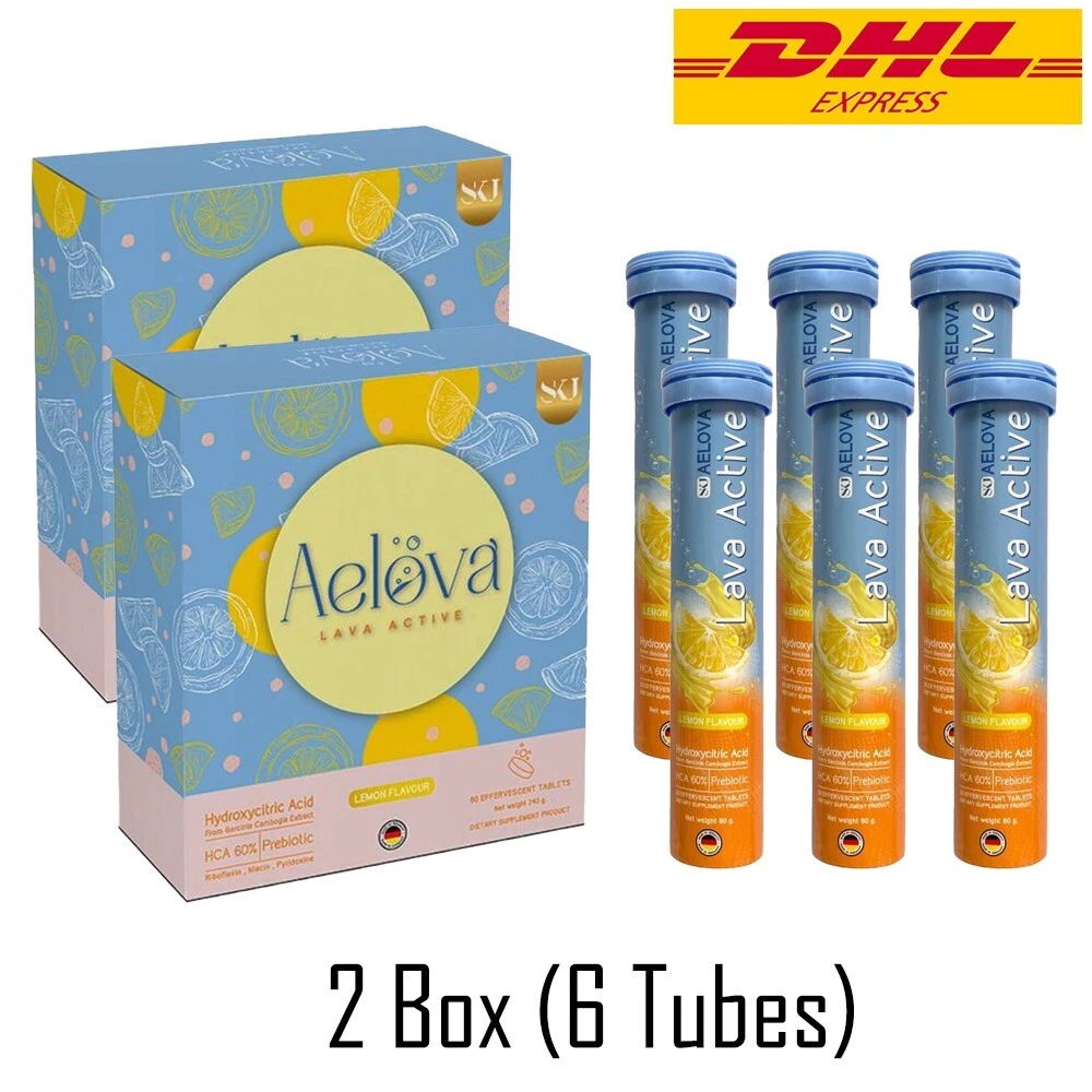 Aelova Lava Active Weight Management Control Diet Supplement 2Boxes 6 Tubes