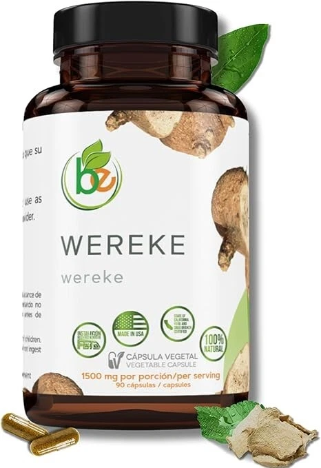 Wereke (Wereque Root) – 90 Vegan Capsules, 1500 mg per Serving – 100% Natural He