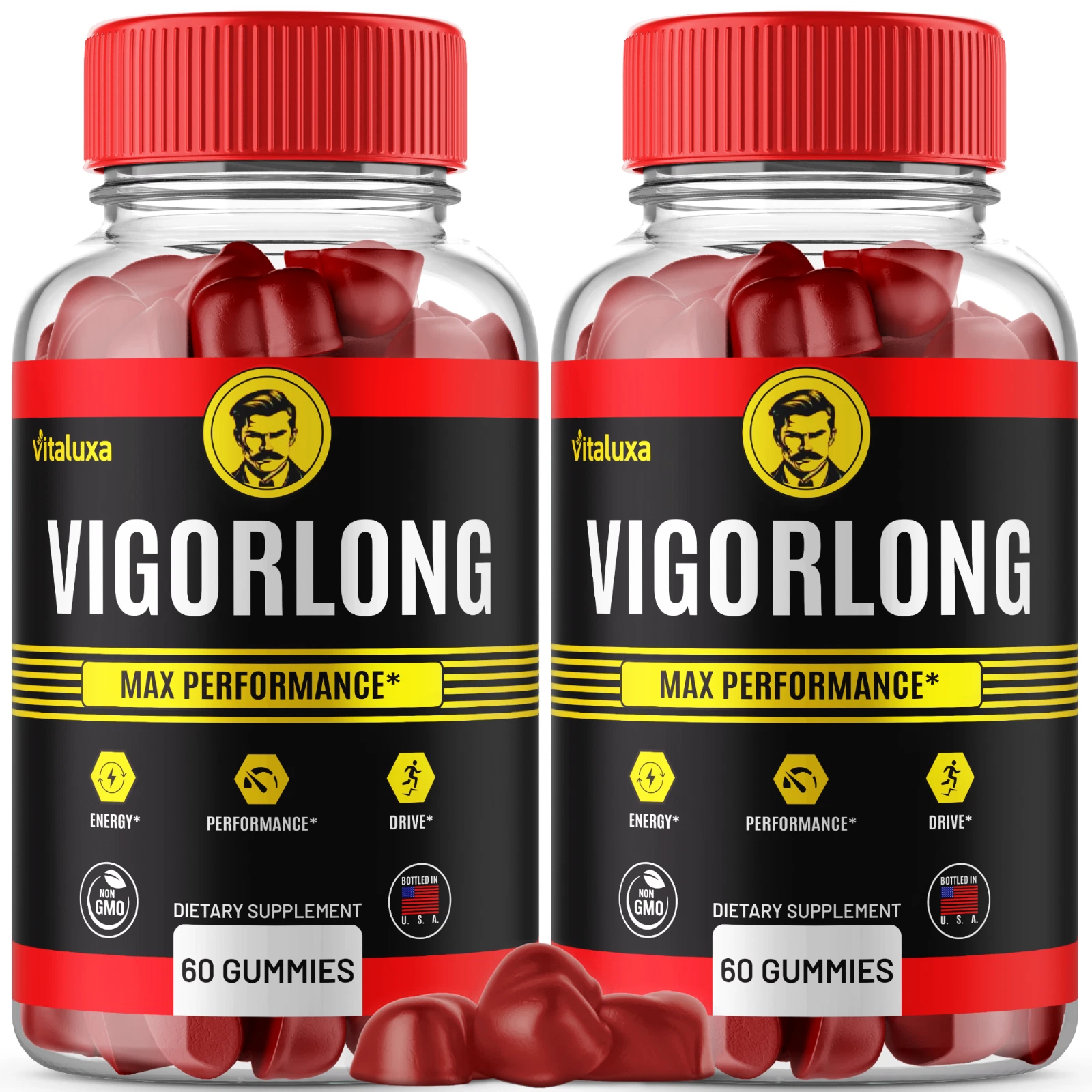 (2 Pack) VigorLong Gummies Male Performance & Endurance Gummy (120 Gummies)