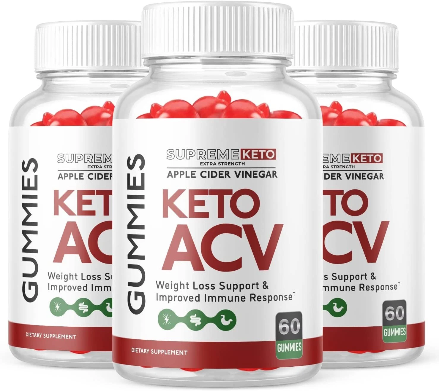 3 Pack- Supreme Keto ACV Gummies, Weight Loss Supplement-180 Gummies