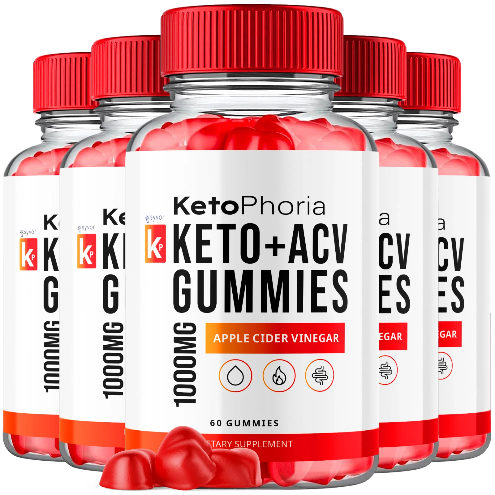 KetoPhoria Apple Cider Vinegar Gummies Max ACV Strength Supplement 300 Gummies