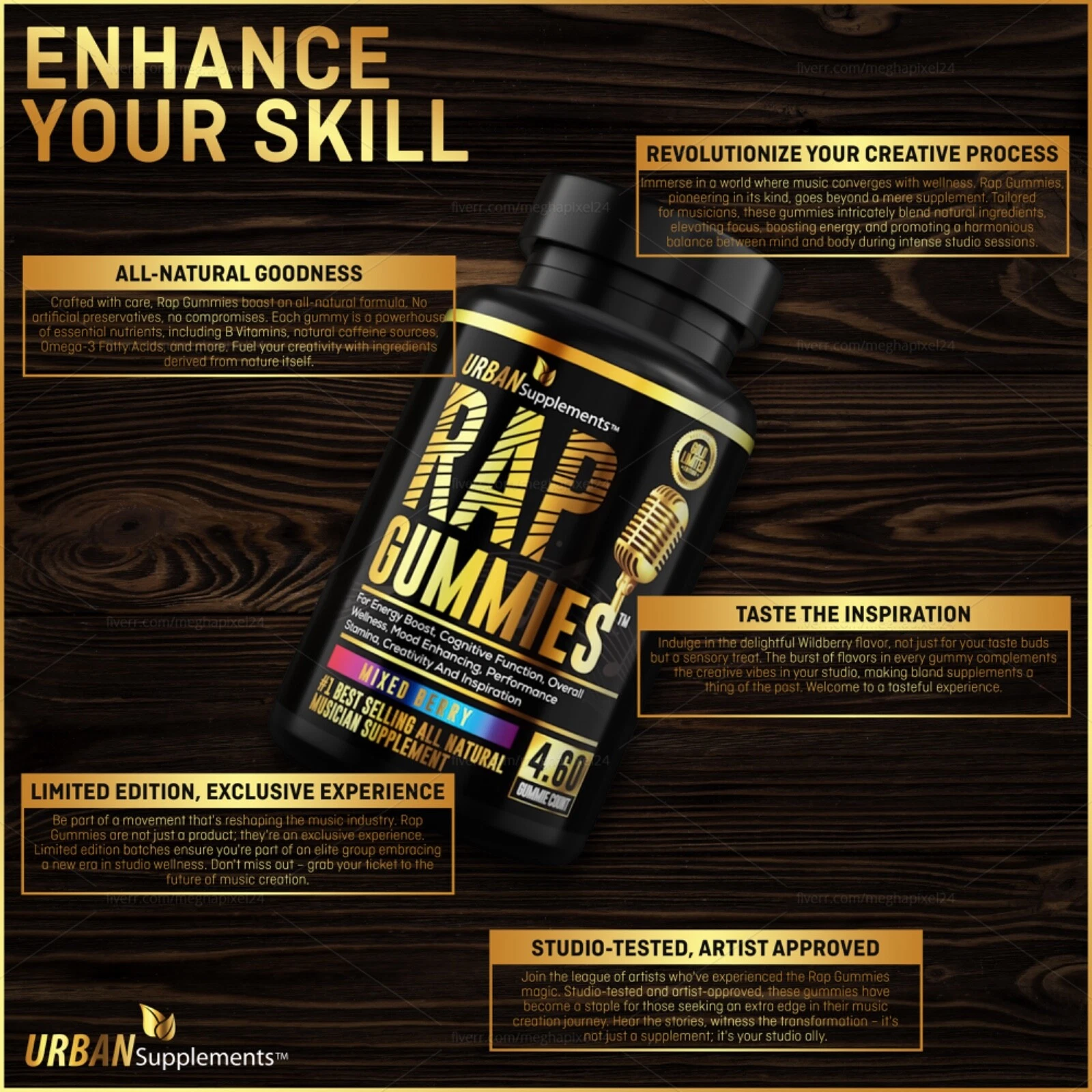 Rap Gummies - Boost Creativity, Focus & Performance for Musicians - Limited