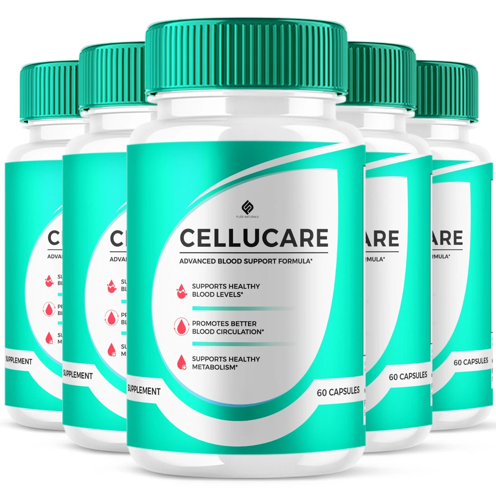 (5 Pack) Cellucare Capsules, Cellucare Glycogen Support Formula (300 Capsules)