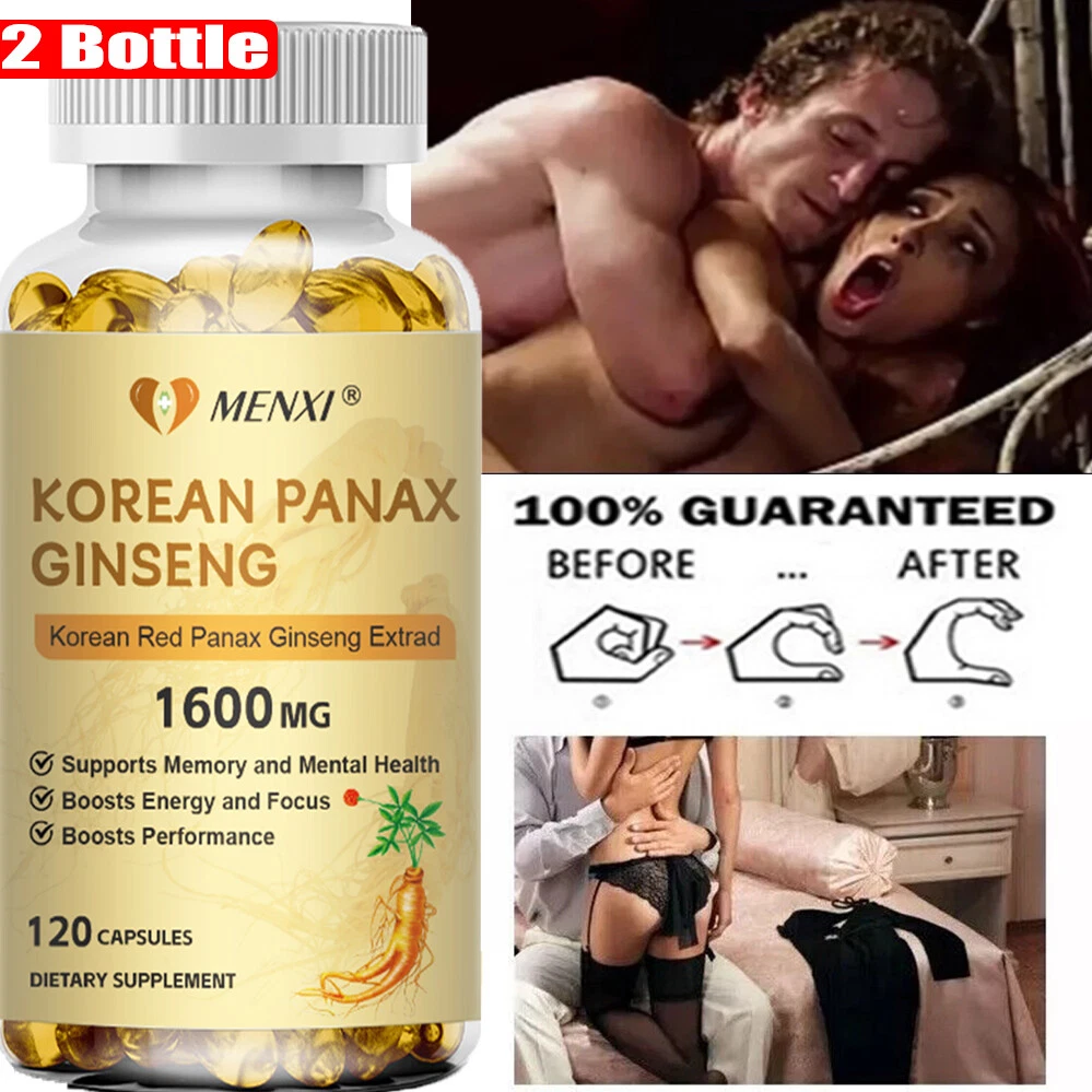 240 Capsules Best Korean Red Panax Ginseng Extract 1600mg Extra Strength NON-GMO