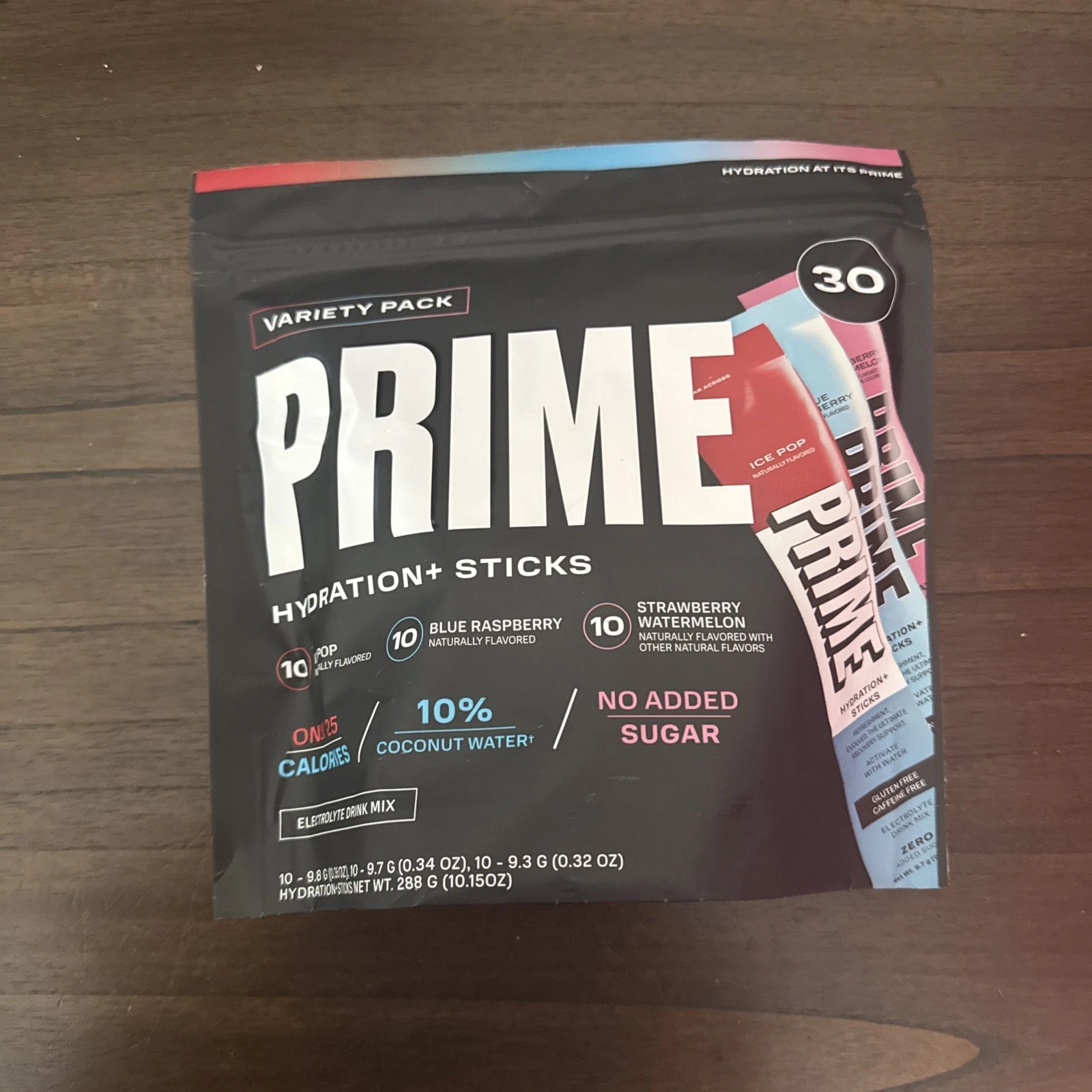 Prime Hydration Stick Packs 30 Count Sugar Free Electrolyte Drink Mix Sticks
