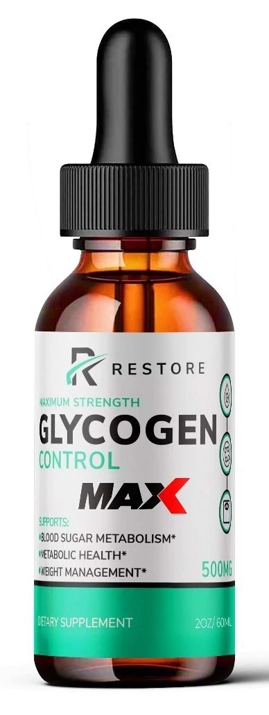 Restore Glycogen MAX Control Blood Drops, Blood Sugar Control Drops (1 Pack)