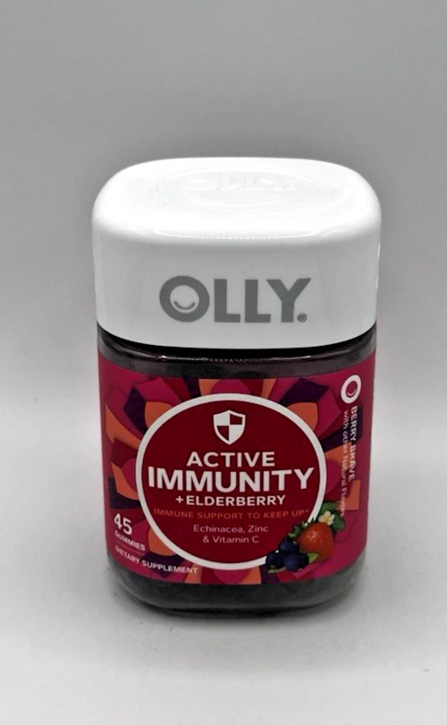 Olly Active Immune Elderberry Berry Brave 45 Gummies FREE SHIPPING! BUY NOW!