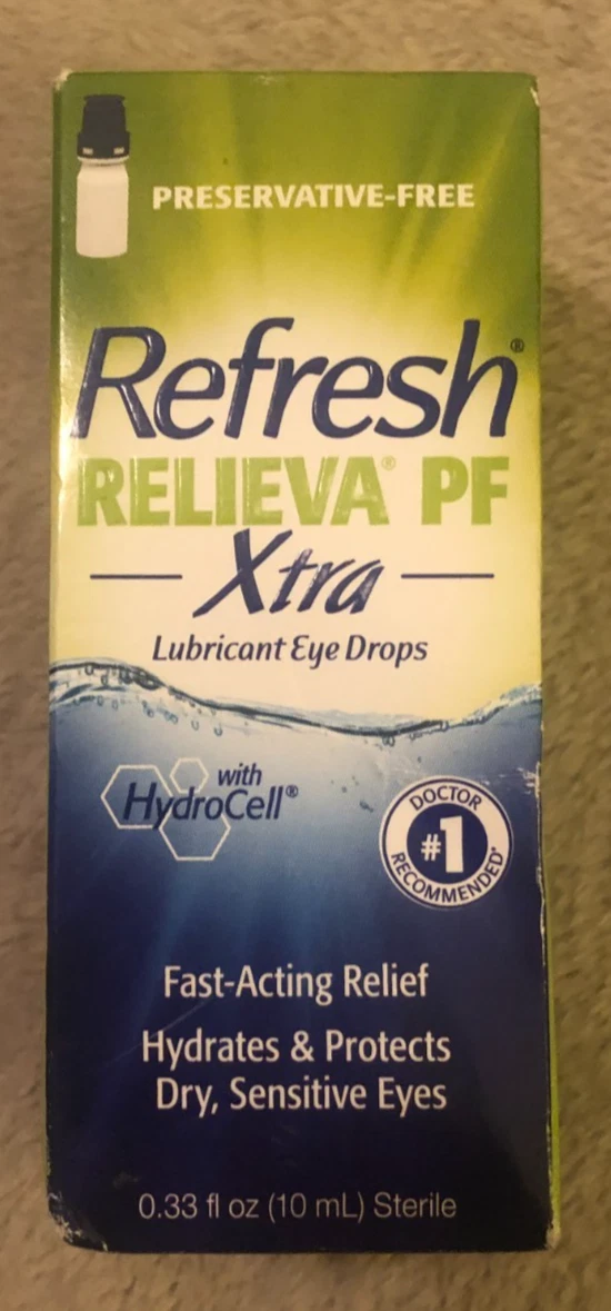 Refresh Relieva PF Xtra Lubricant Eye Drops 0.33oz – EXP 01/2027