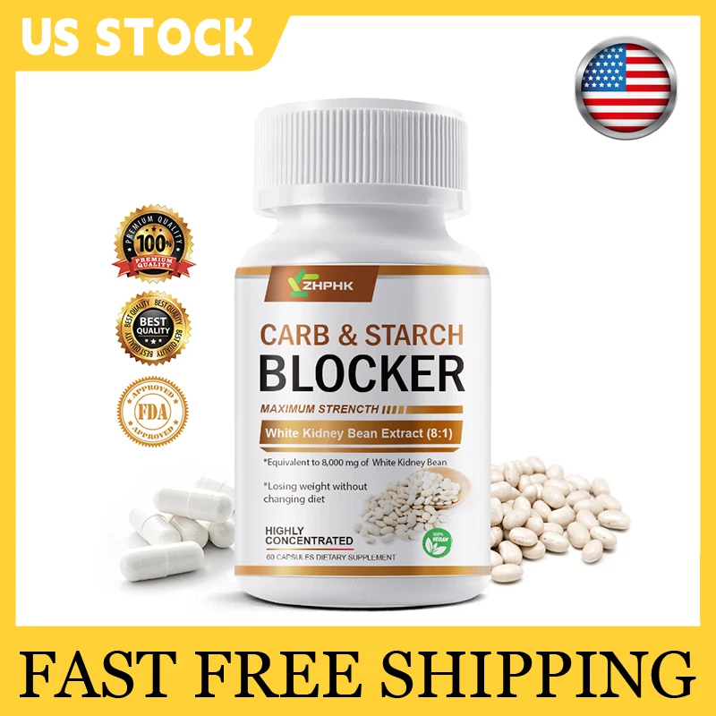 CARB BLOCKER Starch Blocker Diet Cheat Pill for Rapid Weight Loss Capsules