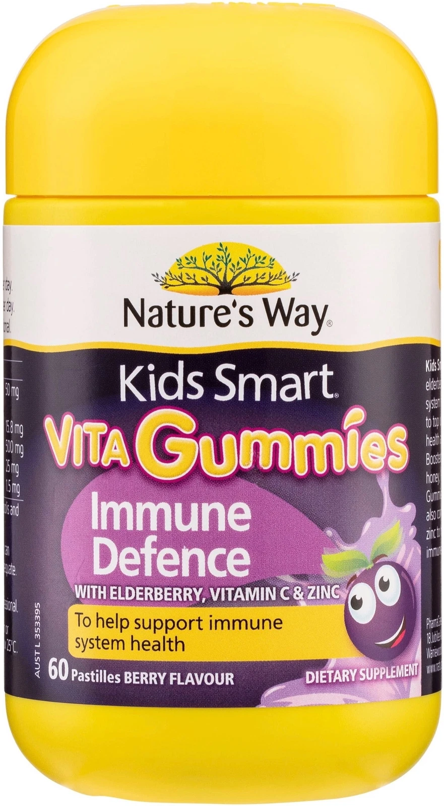 Kids Smart Immune Defence 60 Vita Gummies x 3 Pack Nature's Way