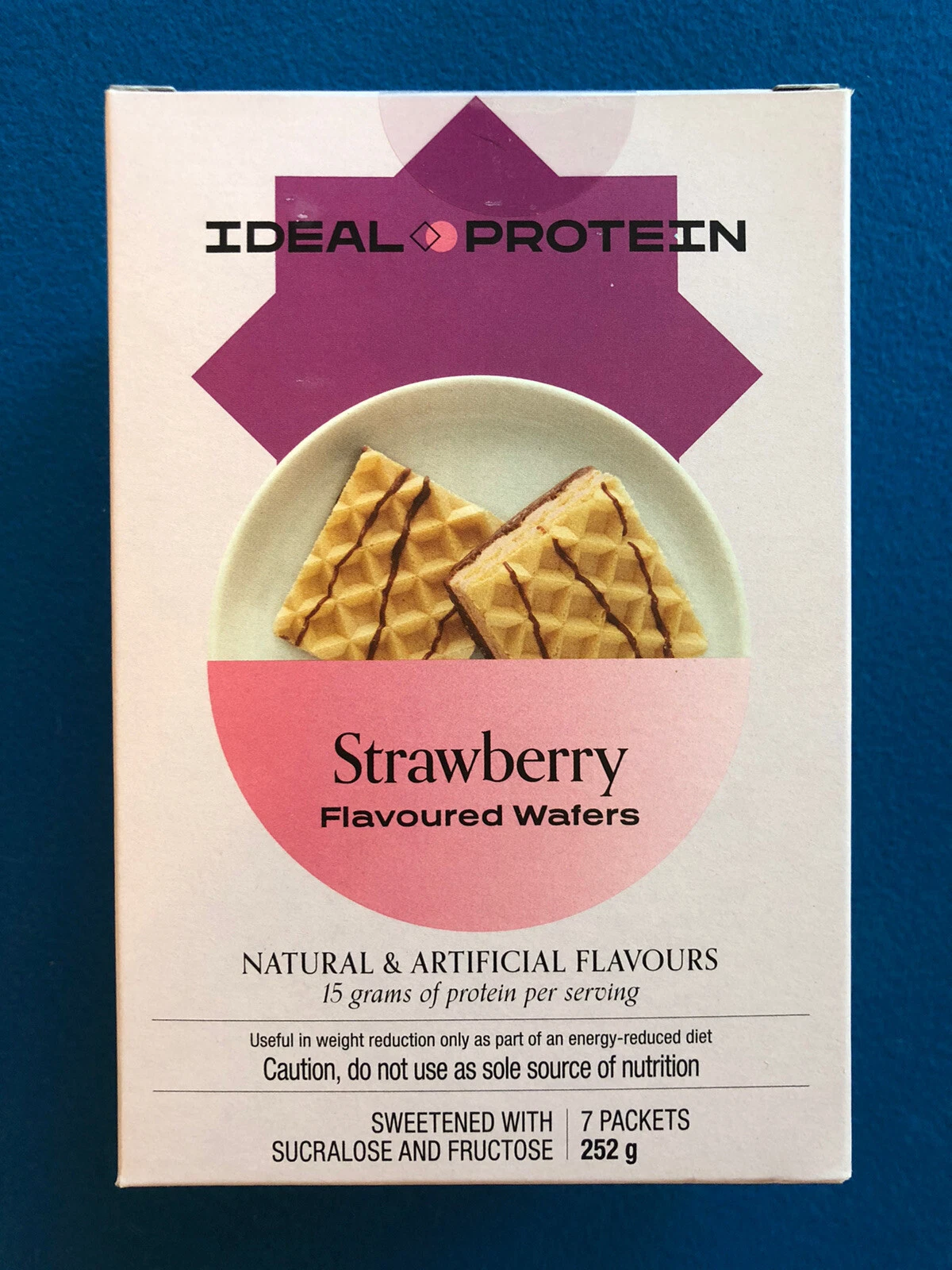 Ideal Protein Strawberry Flavoured Wafers - 7 Packets - EXP 4/30/26 - FREE SHIP