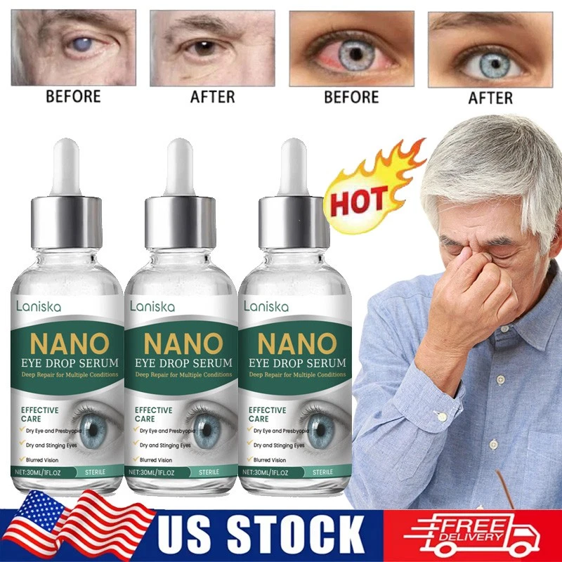 NEW Eye Drops Serum, Natural Lubricant Eye Drops for Dry Eye Presbyopia US