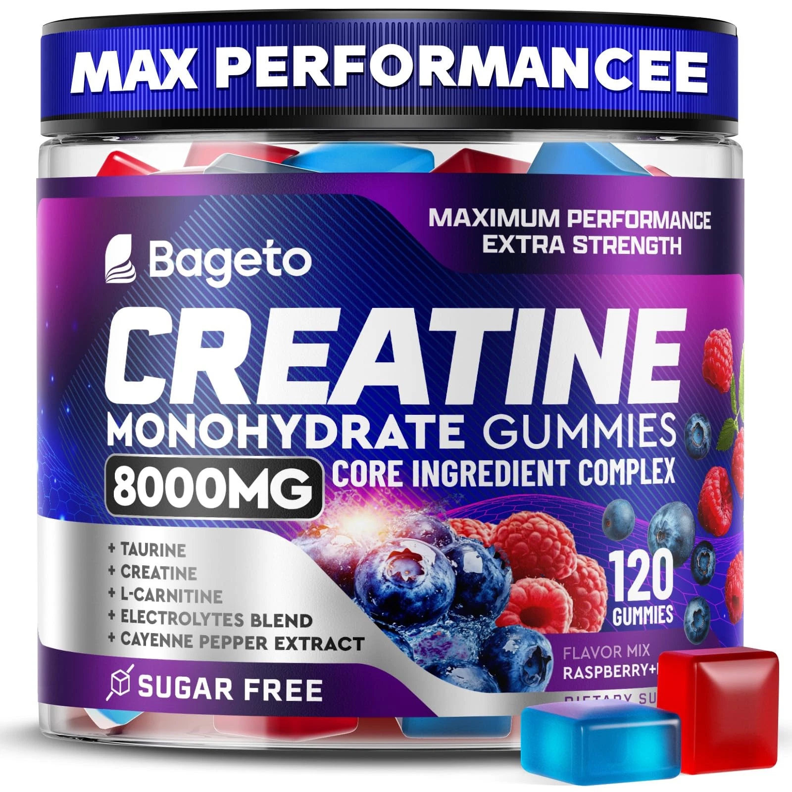 Creatine Monohydrate Gummies Complex 8000mg for Men and Women