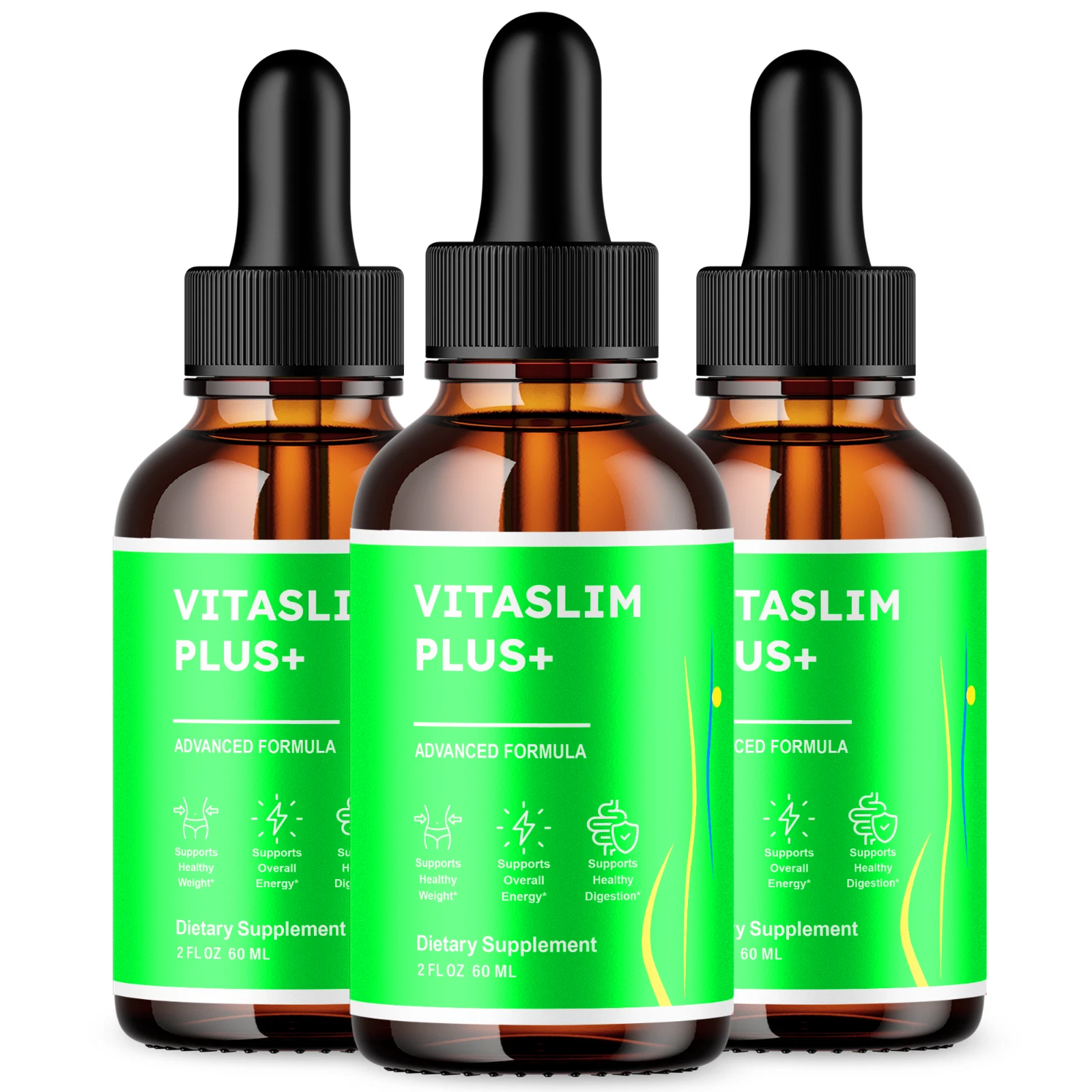 Vitaslim Plus Keto Drops Advanced Liquid Supplement for Fitness Support (3 Pack)