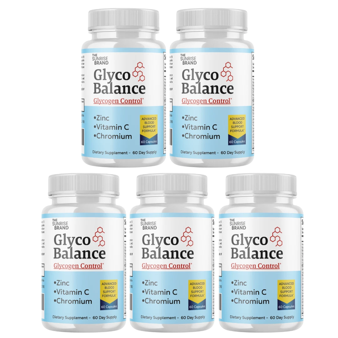 Glyco Balance- Blood Pressure and Sugar Support Supplement - 5 Bottles