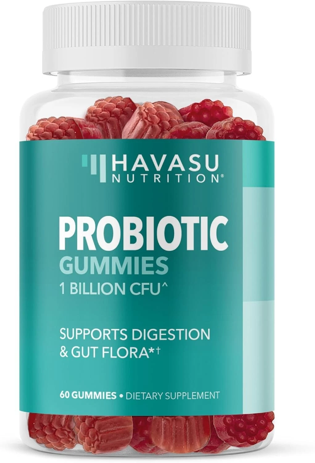 Probiotic Gummies for Digestive Support Gut Health 1 Billion CFU Bacillus 60ct