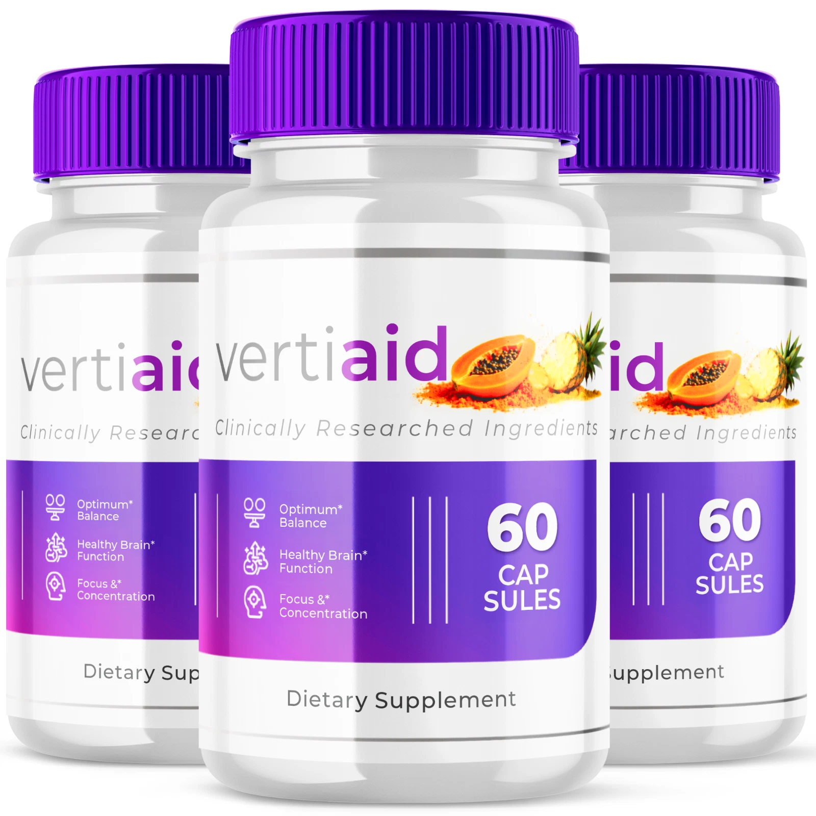 Vertiaid Advanced Nootropic Formula Supplement Brain Health Support 180 Capsules