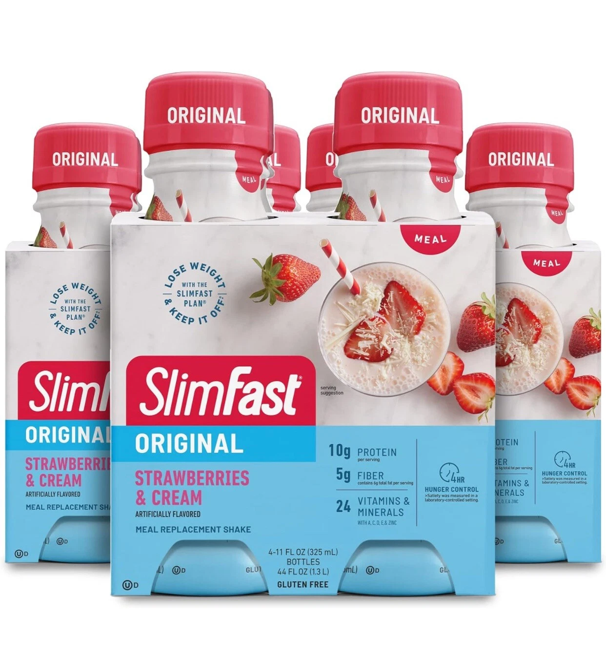 SlimFast Original Strawberries & Cream Meal Replacement Shakes (11 fl.oz 24 pk)