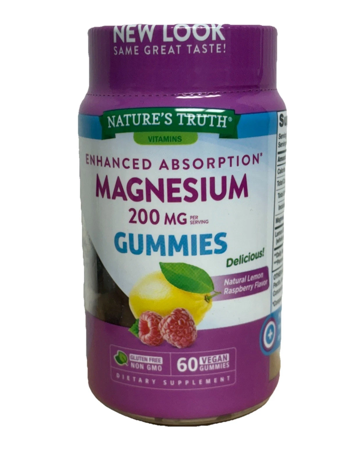 Nature's Truth Enhanced Absorption Magnesium 200 Mg - 60 Vegan Gummies